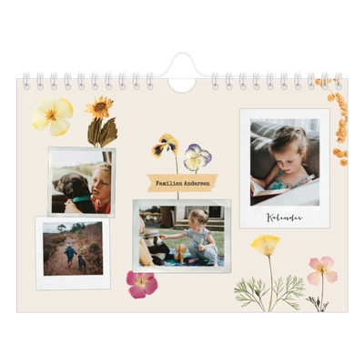 A5 Foto Kalender — Vintage scrapbooking [kalender forside]
