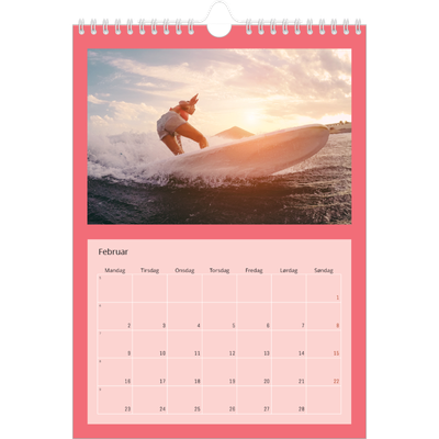 Fotokalender A4 (20 x 30 cm) — Stilrene farver [Februar]