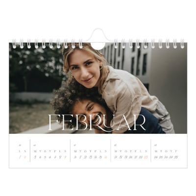 A5 Foto Kalender — Store billeder [Februar]