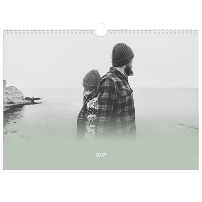 A3 Foto Kalender — Grønn gradering [kalender forside]