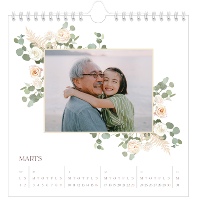 Årskalender kvadratisk — Bohemsk stil [Marts]