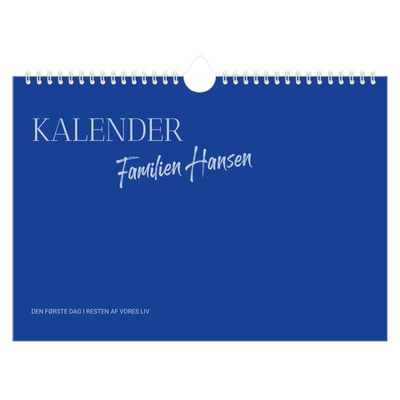 Fotokalender A4 — Klassisk kobolt [kalender forside]