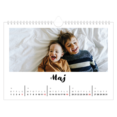 Fotokalender A4 — Håndskrevet [kalender forside]