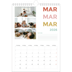 Fotokalender A4 (20 x 30 cm) — Farverige fonter [Marts]