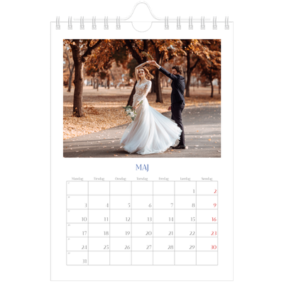 A5 Foto Kalender — Klassisk kobolt [Maj]