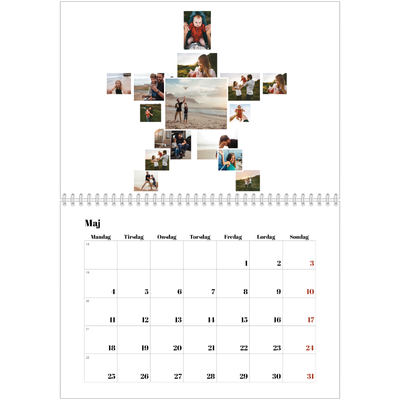 Fotokalender A4 dobbelt (30 x 40 cm) — Collage shapes [kalender forside]