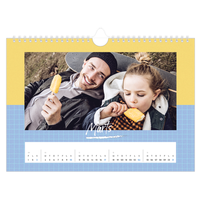 Fotokalender A4 — Farverig kalender [Marts]