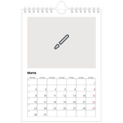 A5 Foto Kalender — Design selv [Marts]