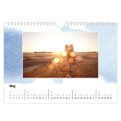 Fotokalender A4 — Akvarel baggrunde [kalender forside]