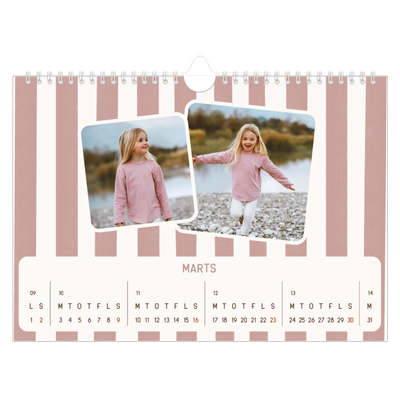 Fotokalender A4 — Retro mønstre [Marts]