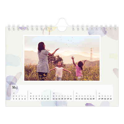 A5 Foto Kalender — Akvarelspot [kalender forside]