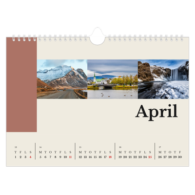 Fotokalender A4 — Verdens seværdigheder [April]