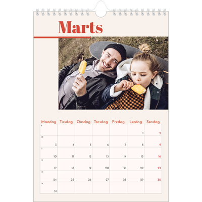 Fotokalender A4 (20 x 30 cm) — 90'ers nostalgi [Marts]
