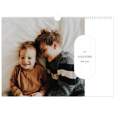 A3 Foto Kalender — Planlæggeren - Familie på 3 [kalender forside]