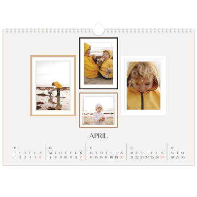 A3 Foto Kalender — Billedvæg [April]