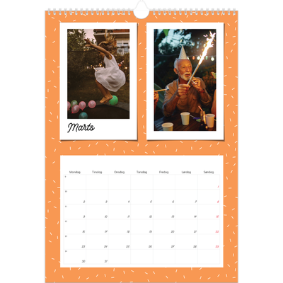 Årskalender A3 — Farverige minder [Marts]