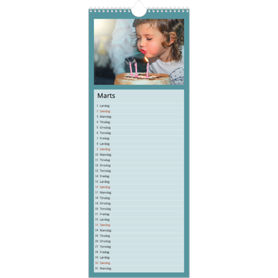 Køkkenkalender  — Stilrene farver [Marts]