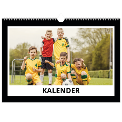 A3 Foto Kalender — Sort baggrund [kalender forside]