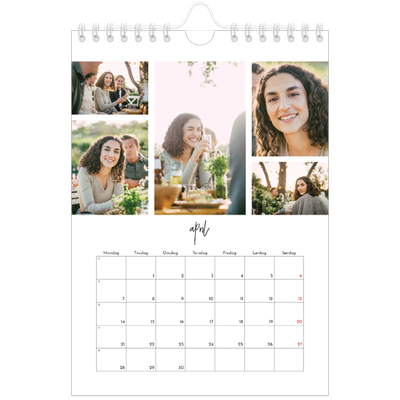 A5 Foto Kalender — Billedcollage [April]