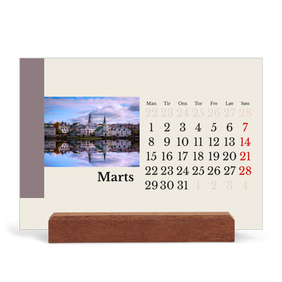 Staffeli kalender - liggende  — Verdens seværdigheder [Marts]