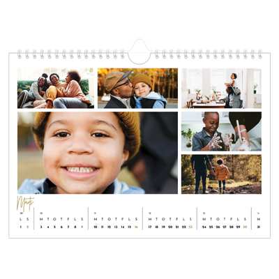 Fotokalender A4 — Håndskrevet måned [Marts]