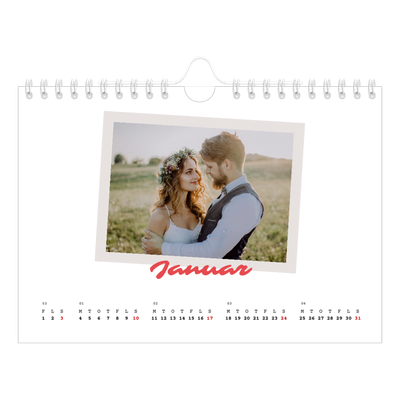 A5 Foto Kalender — Signeret tryk [Januar]