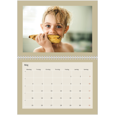 Fotokalender A4 dobbelt (30 x 40 cm) — Jordfarver [kalender forside]