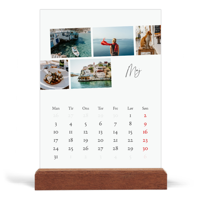 Staffeli kalender - stående  — Byferie (hvid) [kalender forside]