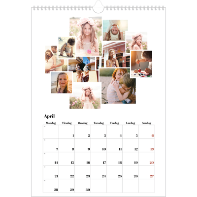 Årskalender A3 — Collage shapes [April]