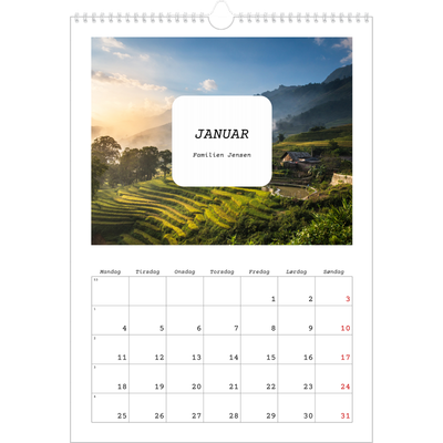 Årskalender A3 — Den fulle historie [Januar]