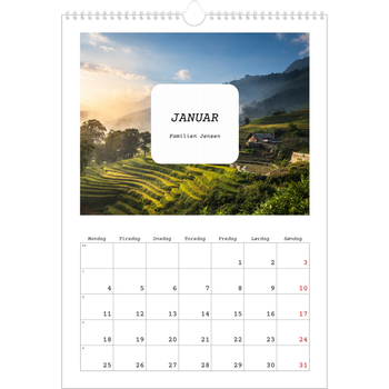 A3 Foto Kalender — Den fulle historie