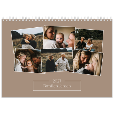 Fotokalender A4 dobbelt (30 x 40 cm) — Vores minder [kalender forside]