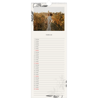 Køkkenkalender  — Blek & blomst [Februar]