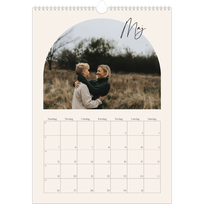 Årskalender A3 — Buet billederamme [kalender forside]