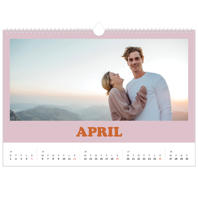 A3 Foto Kalender — Retro rammer [April]