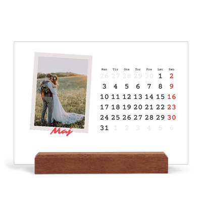 Staffeli kalender - liggende  — Signeret tryk [kalender forside]