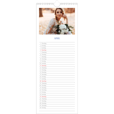 Køkkenkalender  — Klassisk kobolt [April]