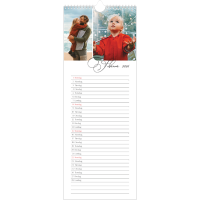 Køkkenkalender  — Øjebliksbilleder og skrift [Februar]