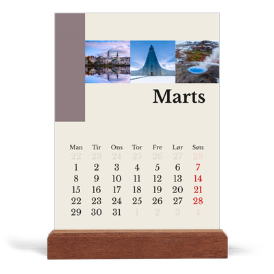 Staffeli kalender - stående  — Verdens seværdigheder [Marts]