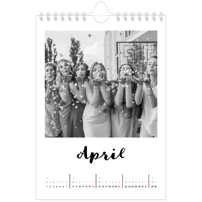 A5 Foto Kalender — Håndskrevet [April]