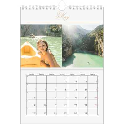 Fotokalender A4 (20 x 30 cm) — Elegant guld [kalender forside]