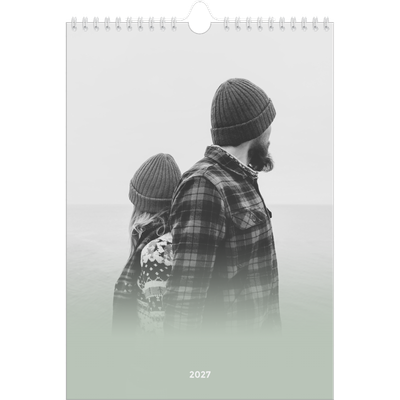 Fotokalender A4 (20 x 30 cm) — Grønn gradering [kalender forside]