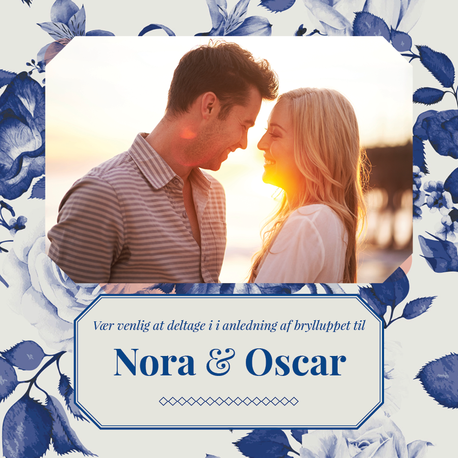 Invitationer — Botanisk blå