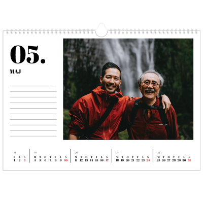 A3 Foto Kalender — Serif og øjeblikke [kalender forside]