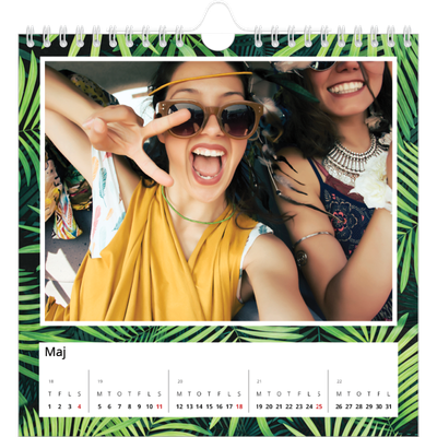 Årskalender kvadratisk — Botanisk stil [kalender forside]