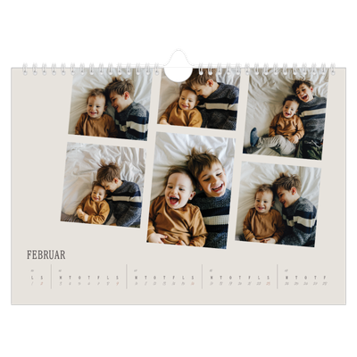 Fotokalender A4 — Dynamiske billeder [Februar]