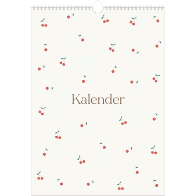Årskalender A3 — Kirsebærlykke [kalender forside]
