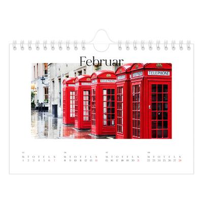 A5 Foto Kalender — Min rejseskildring [Februar]