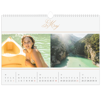 A3 Foto Kalender — Elegant guld [kalender forside]