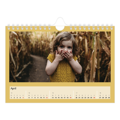 A5 Foto Kalender — Jordfarver [April]
